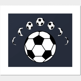 Soccer ball moon Posters and Art